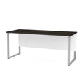 Rectangular Metal Legs Table in White & Deep Grey I211