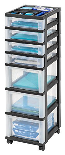 Black 10-Drawer Plastic Rolling Cart E638097