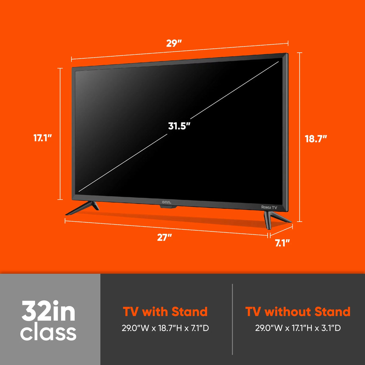 32" Class HD LED Roku Smart Television H2188