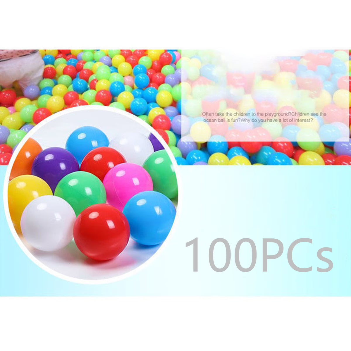 100PCS 5.5cm Colorful Soft Plastic Ocean Balls M27574