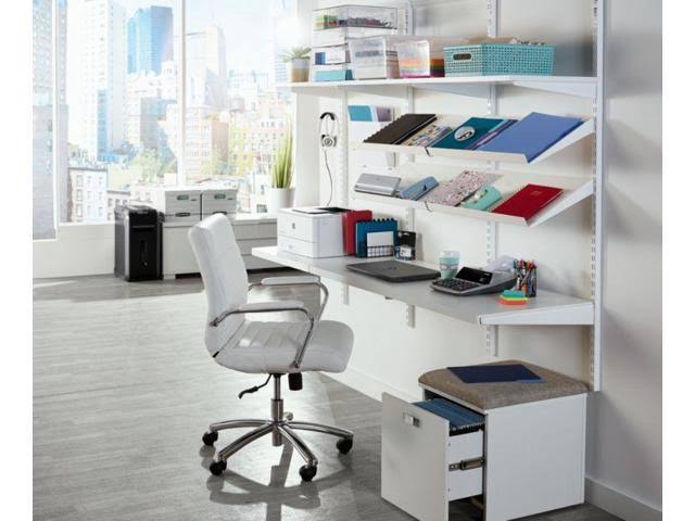 White Leather Mid-Back Chair X6817