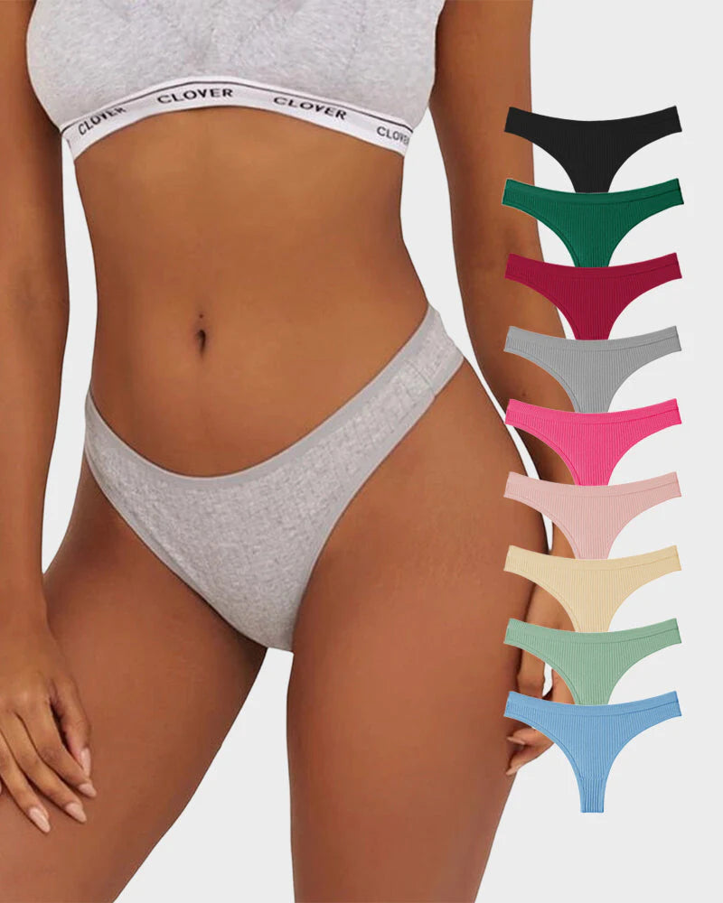 Low-Rise Cotton Thong Panty 9 Pack D78805