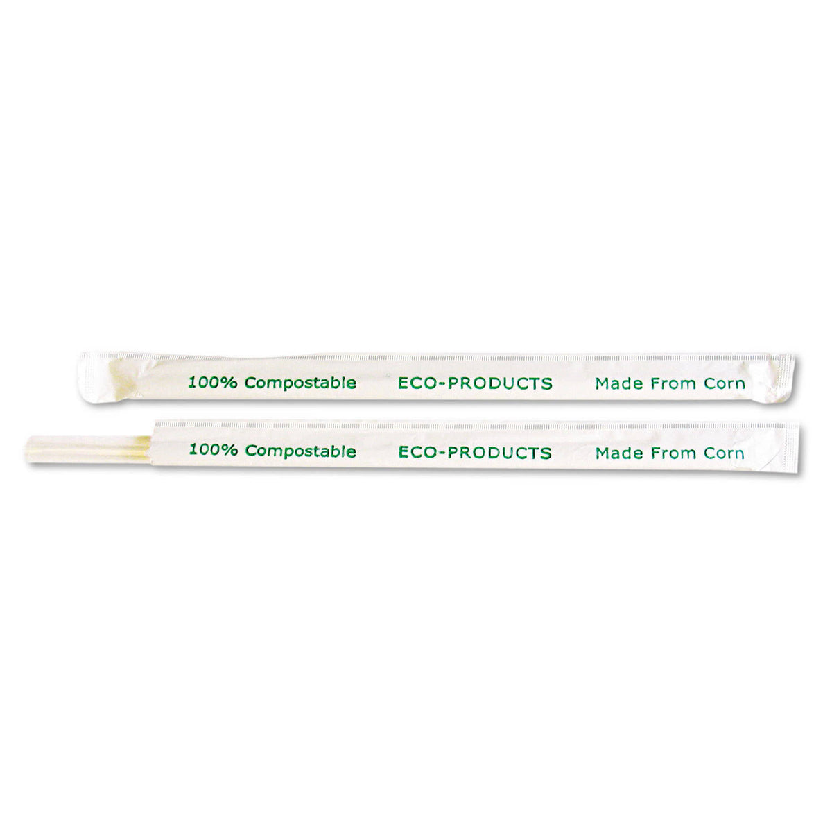 7.75 Clear Wrapped Straw, 400/PK, 24 PK/CT E130779