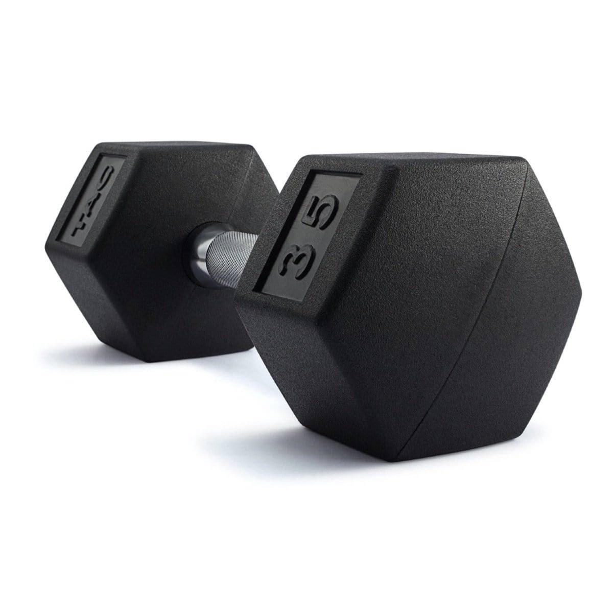25 lb Rubber Hex Dumbbells I58229