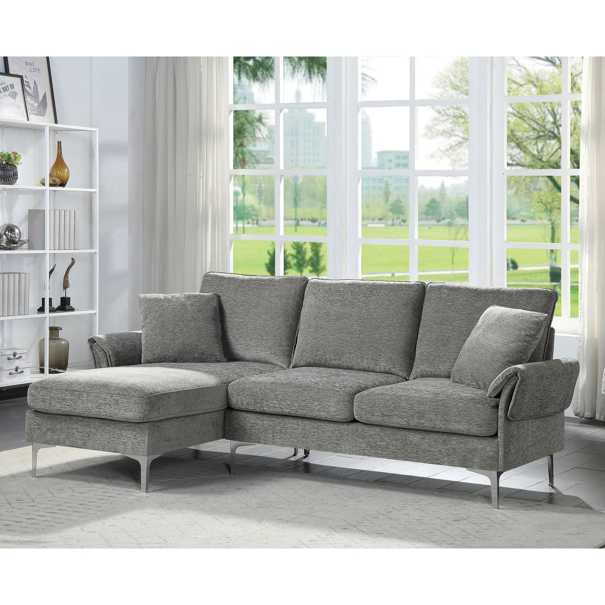 Chenille Padded Sectional V7371