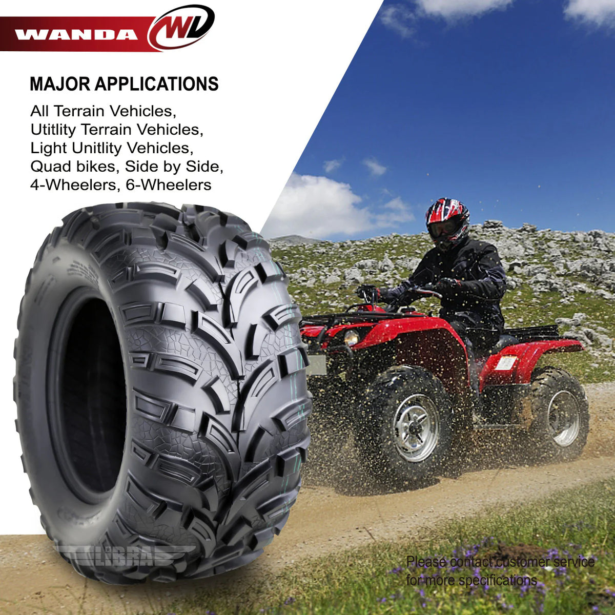 WANDA ATV Tire 25x11-12 6PR D136