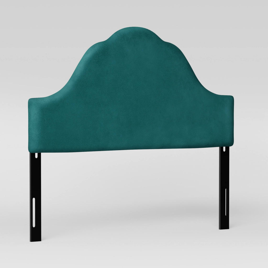Arched Headboard Teal Velvet M81106