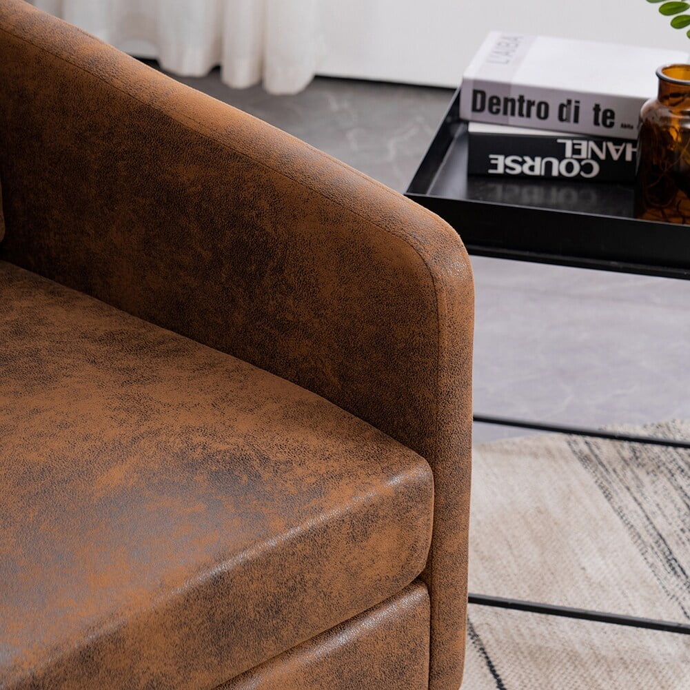 Wooden Frame Accent Chair with Iron Legs Q663