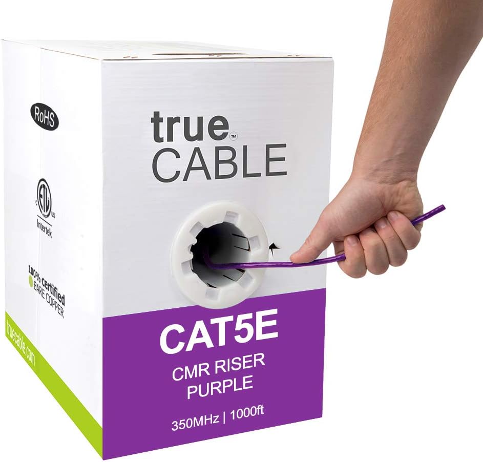 1000ft Orange 24AWG 4 Pair Solid Bare Copper Bulk Ethernet Cable T1464