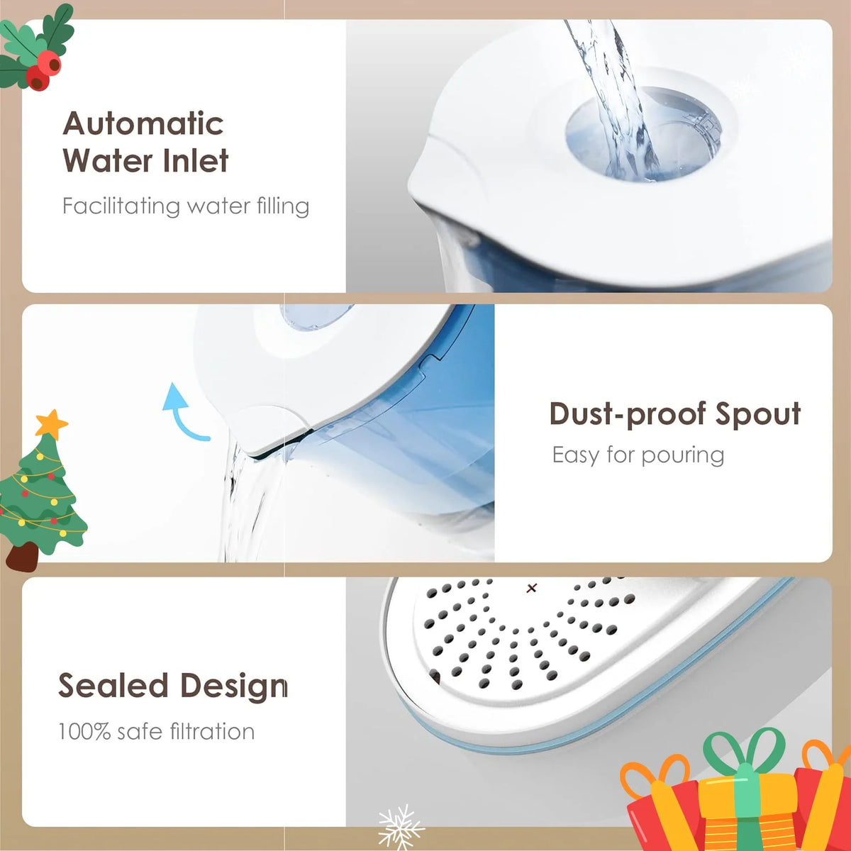 10-Cup Water Filter Pitcher with 1 Filter P502566