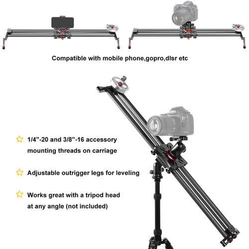Carbon Fiber Camera Slider with Flywheel P65697
