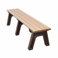 Brown Charcoal Recycled Plastic Flat Bench L5534