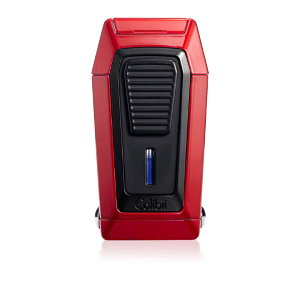 Red Black Triple Jet Lighter with V-Cutter U5718