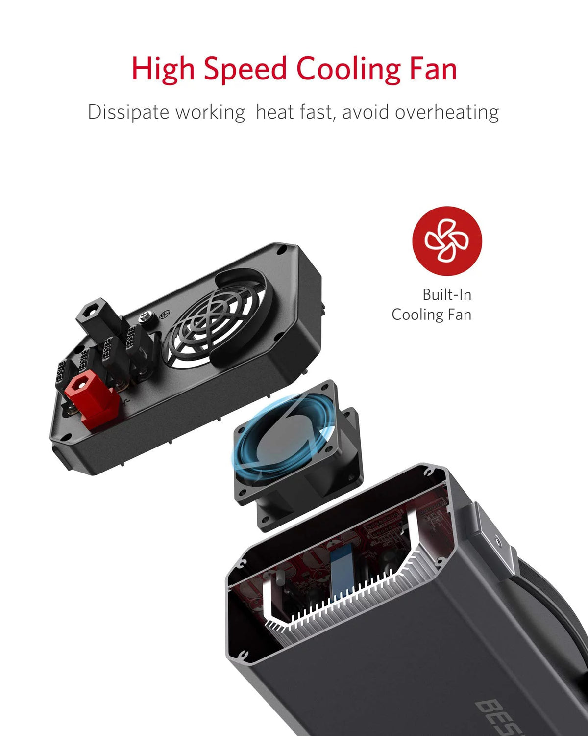 1200W Power Inverter DC 12V to 110V AC Converter with LCD Display Dual USB Car Charger A2210