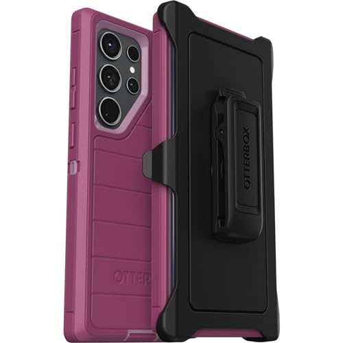 Black Rugged Case for Galaxy S23 Ultra with Holster Clip Kickstand F5938