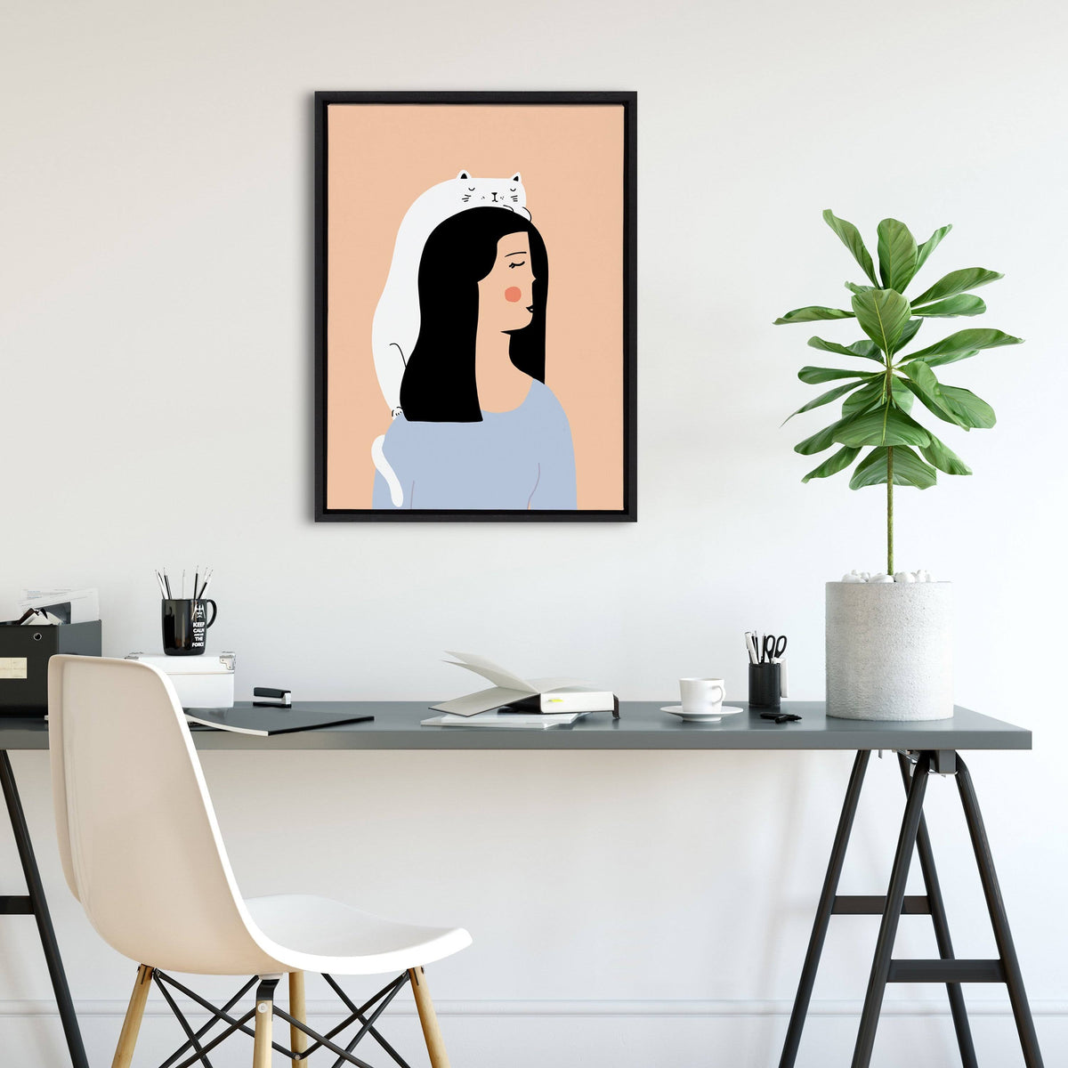 Black Framed Canvas L3882