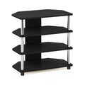 4-Tier TV Stand, Americano, Stainless Steel Z555