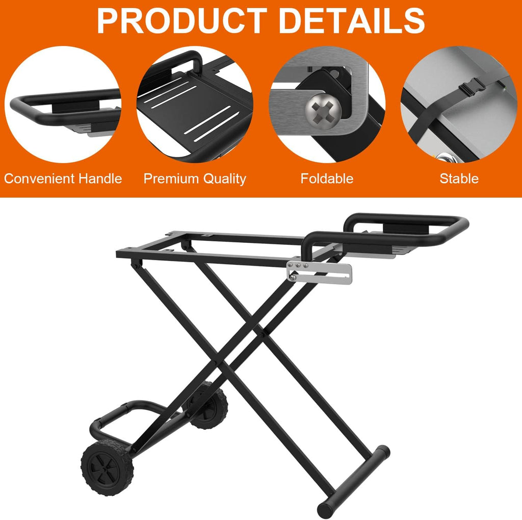 Folding Grill Cart with Side Shelf X1336