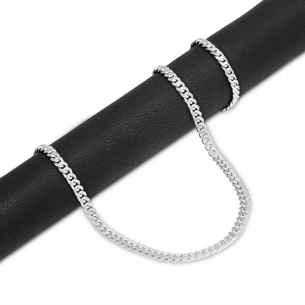 10k White Gold Miami Cuban Link Chain Pendant Necklace 16" - 30" M4597