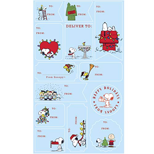 White Self-Adhesive Christmas Gift Labels I6761