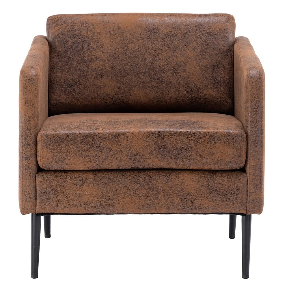 Wooden Frame Accent Chair with Iron Legs Q663