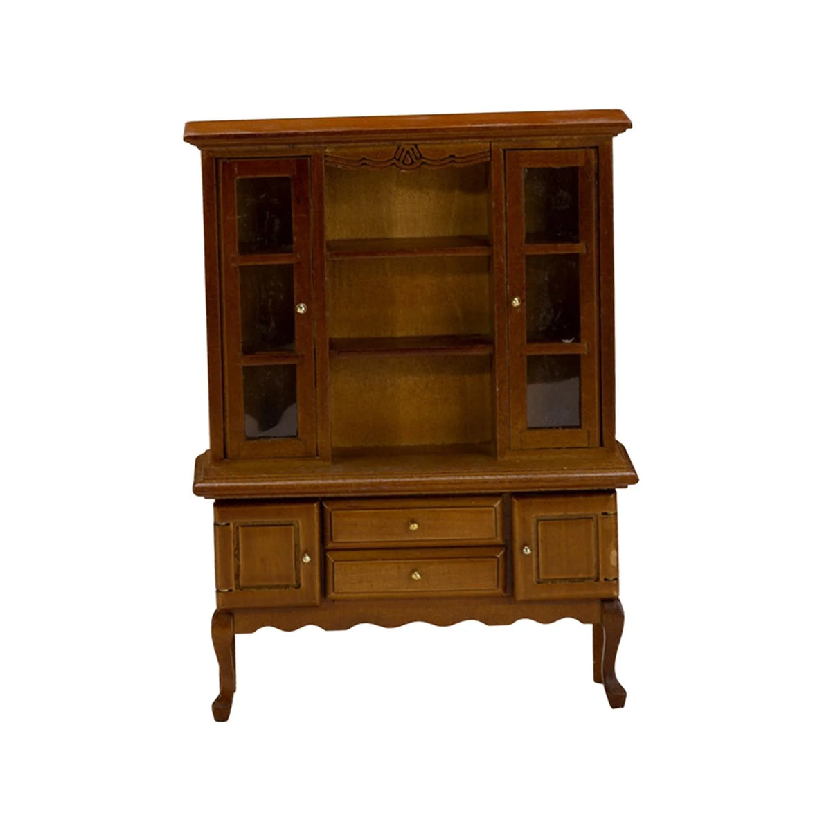 Walnut Miniature Bookcase Cabinet P9271