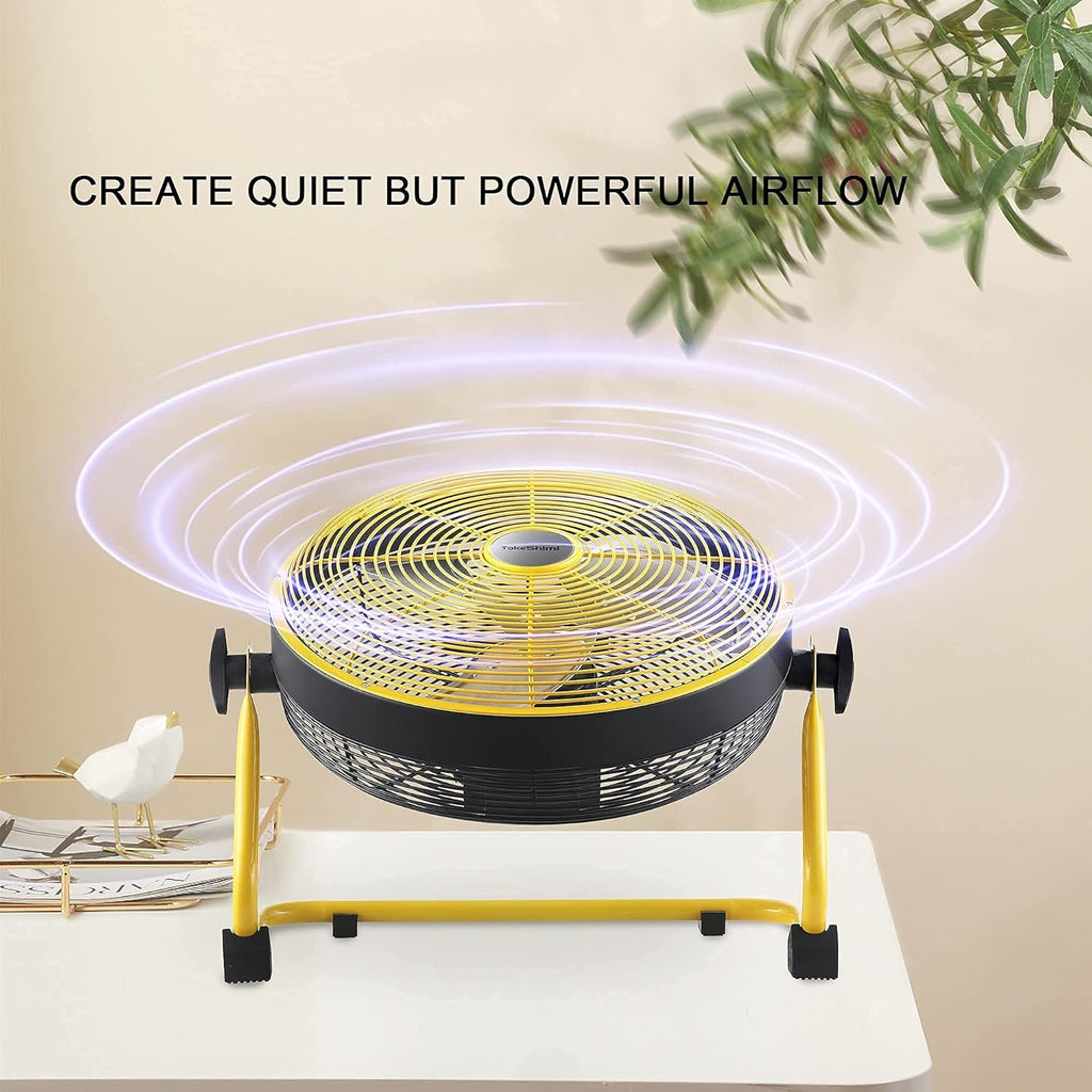 Cordless Rechargeable 12 Inch Floor Fan with Metal Blade R762
