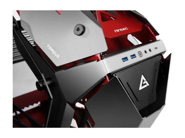 Black Red Aluminum ATX Mid Tower Computer Case D581972