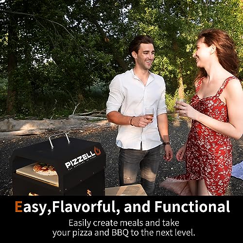 4 in 1 Wood Fired 2-Layer Detachable Outdoor Pizza Oven with Pizza Stone R534071