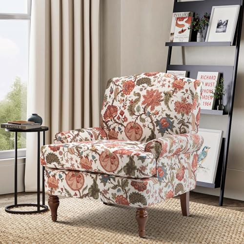 Accent Chair with Wood Legs and Removable Cushion B92417