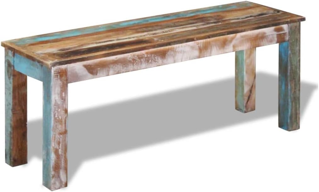 Solid Reclaimed Wood Bench 43.3"x13.8"x17.7" N131584