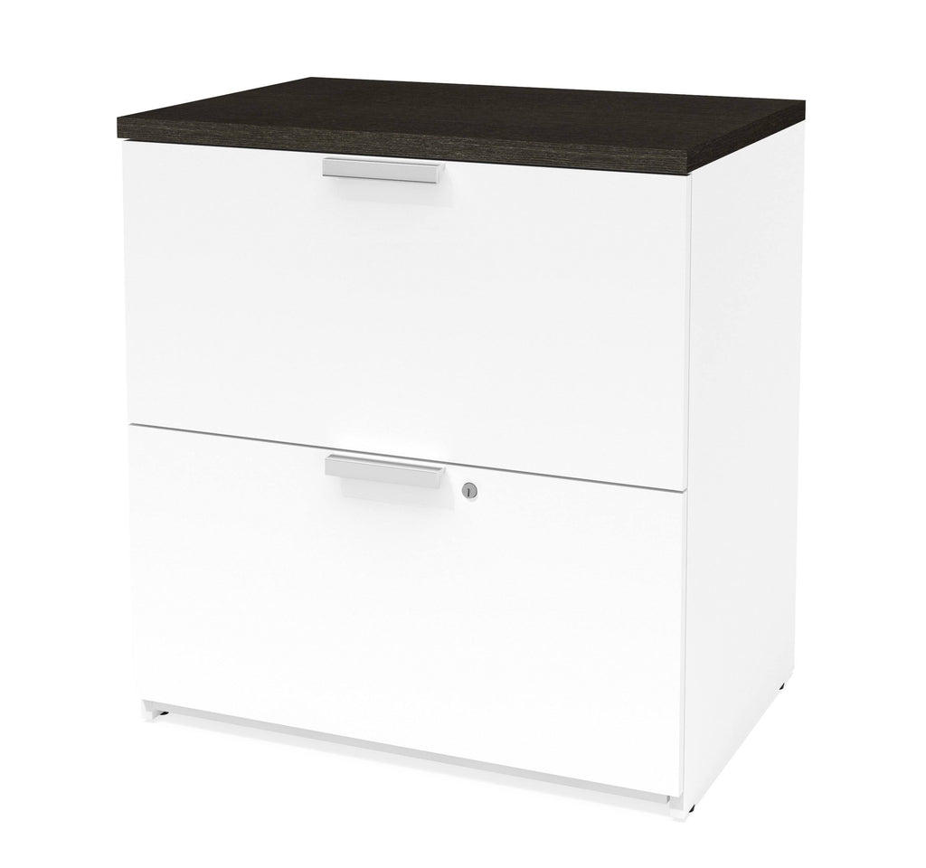 Rectangular Metal Legs Table in White & Deep Grey I211