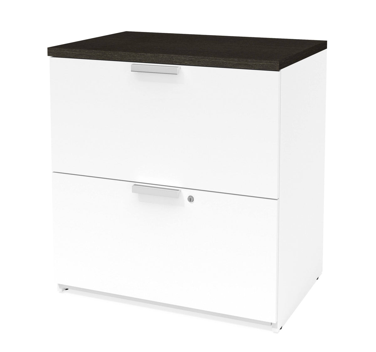 Rectangular Metal Legs Table in White & Deep Grey I211