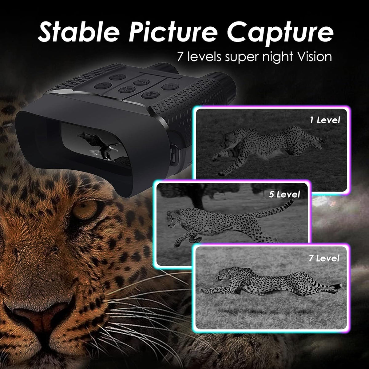 Night Vision Goggles with 2.31'' LCD Digital Infrared Binoculars with 32GB TF Card Q52629