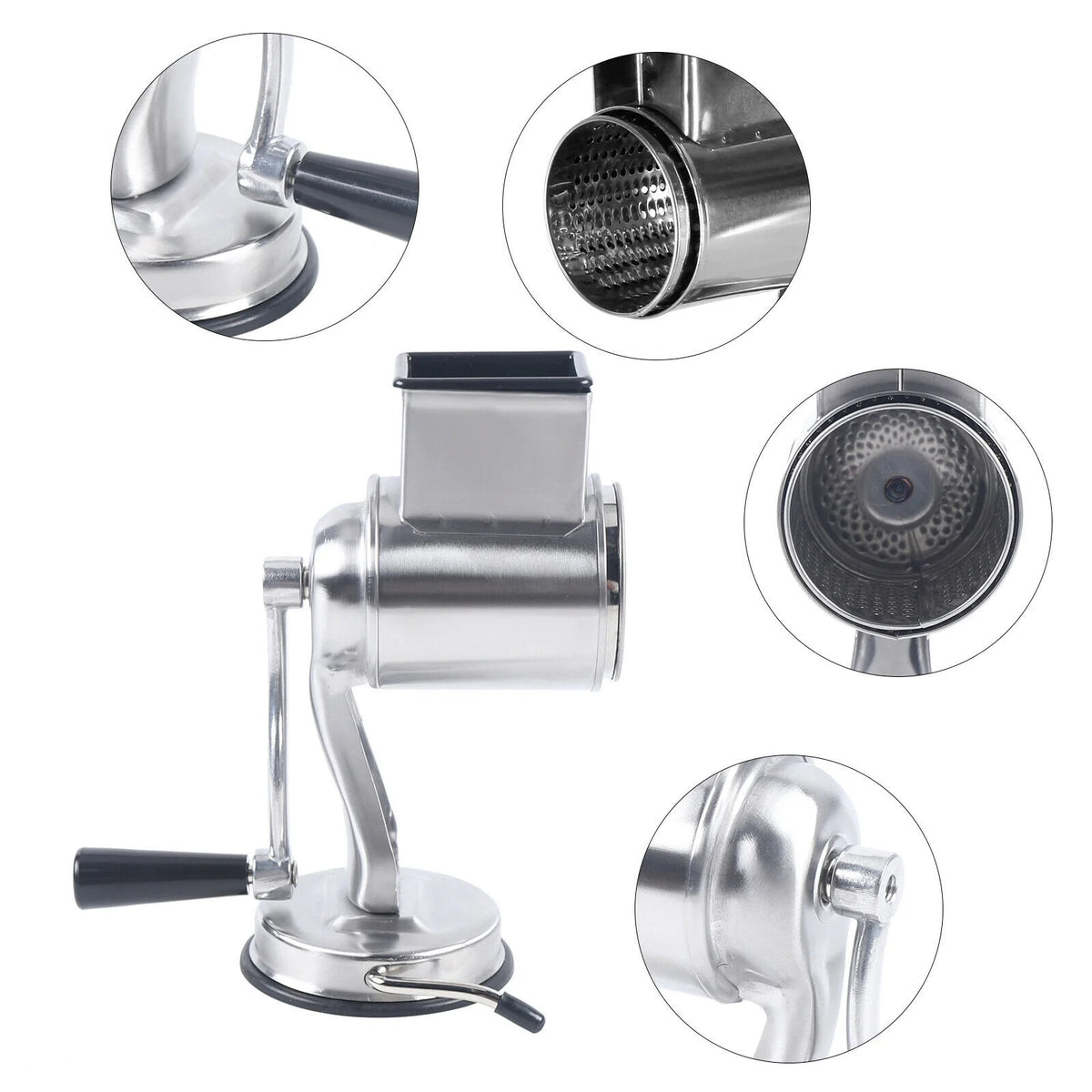 Stainless Steel Rotary Drum Grater with 5 Blades X3376