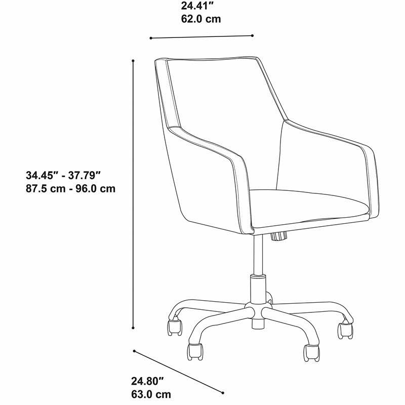Dark Gray Leather Box Chair X629