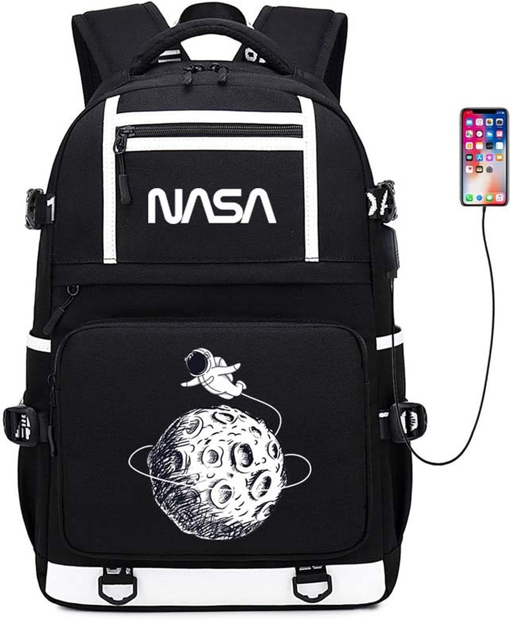 NASA Astronaut USB Backpack Laptop Bag H43621