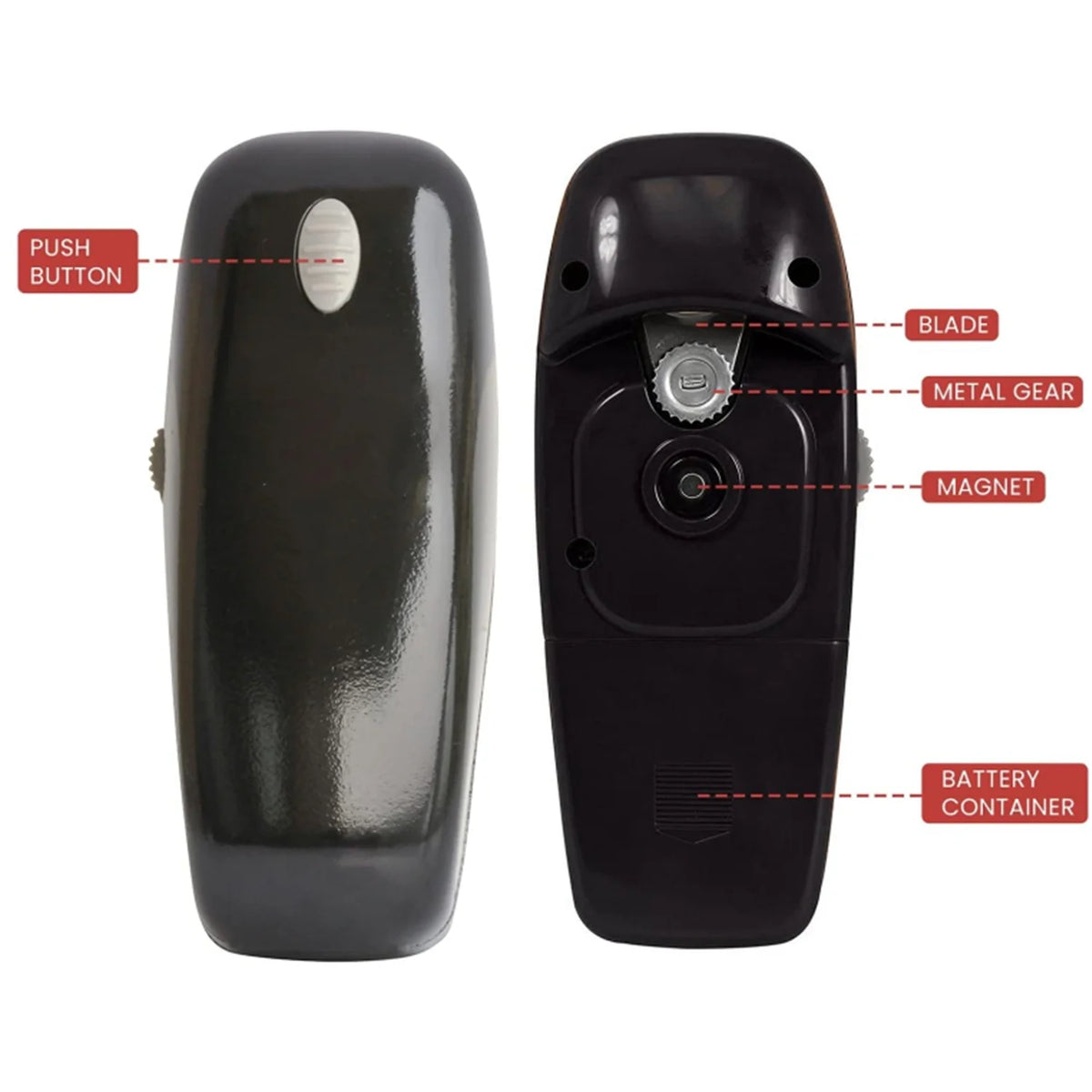 Black Battery Operated Electric Can Opener V782