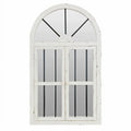 White Arched Window Wall Mirror 42" x 25" A757