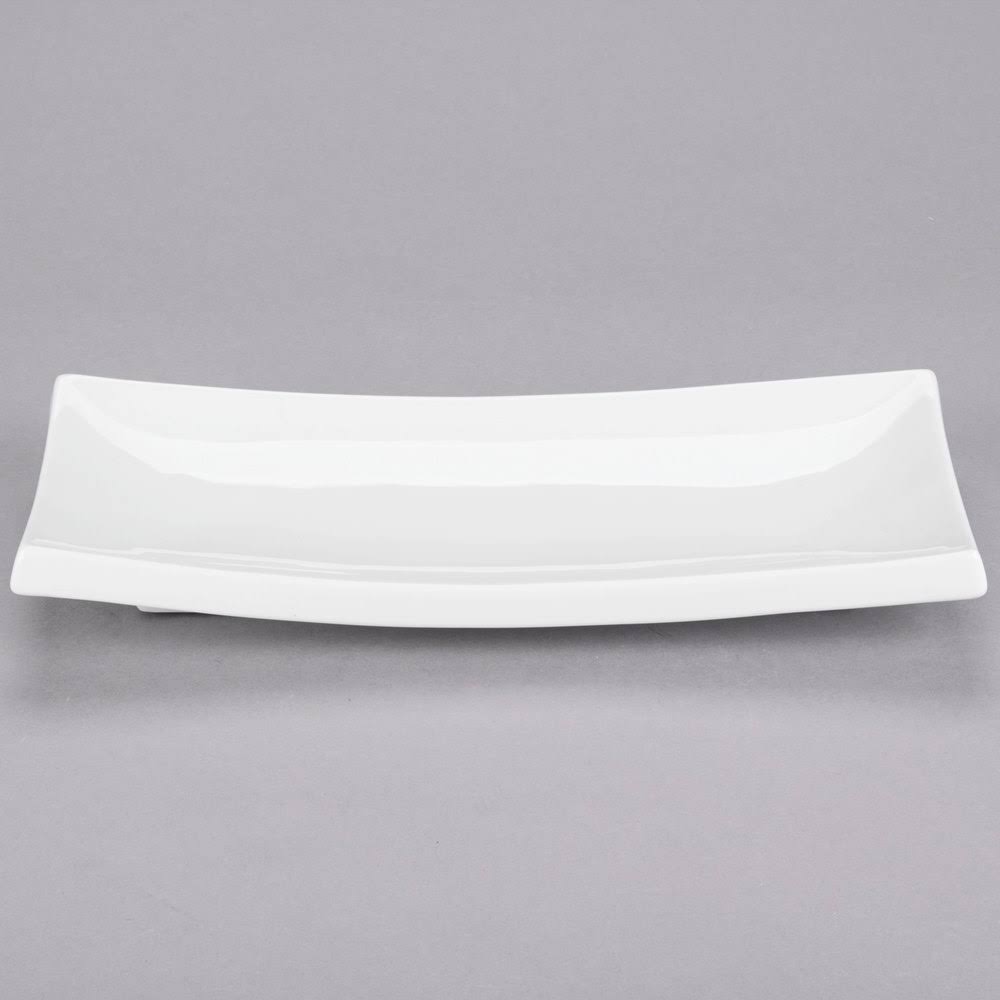Porcelain Rectangular Thick Platter 11-1/2in. x 5-1/4in. O976