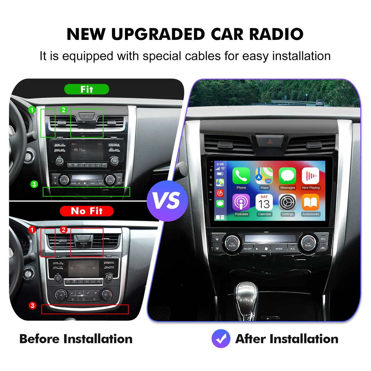 10.1 inches Android 12 Double Din Car Stereo IPS Touchscreen Car Radio with Carplay Android Auto Backup Camera GPS FM BT W912943
