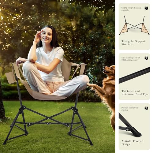Blue Adjustable Folding Camping Chair with Cup Holder P15292