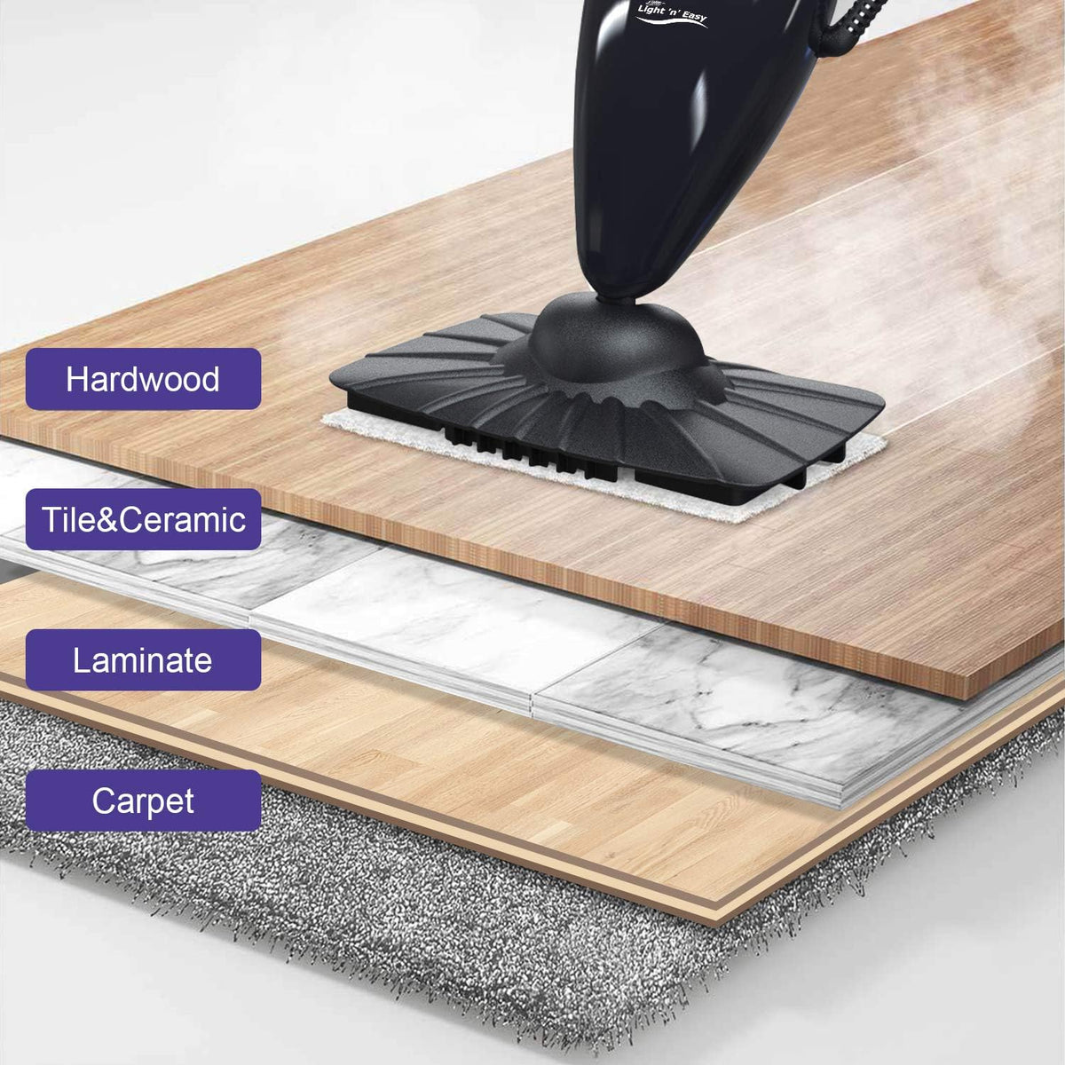Black Steam Mop E541
