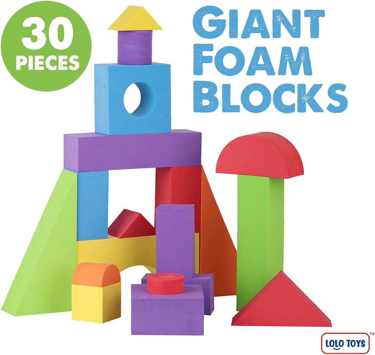 30 Piece Giant Jumbo Building Blocks for Toddlers X5970
