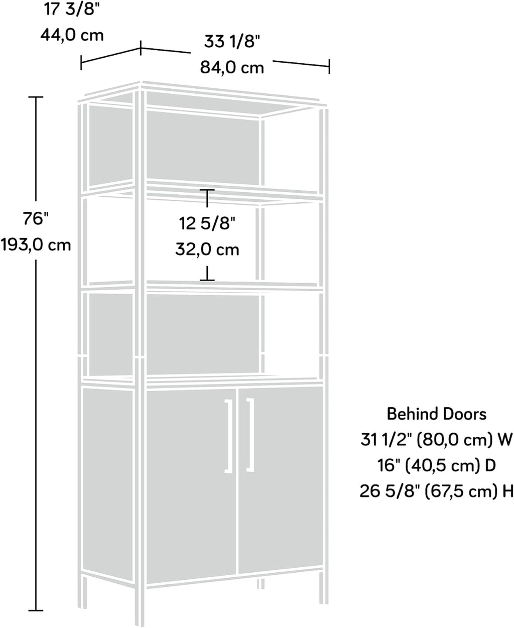 Bookcase with Doors V68118