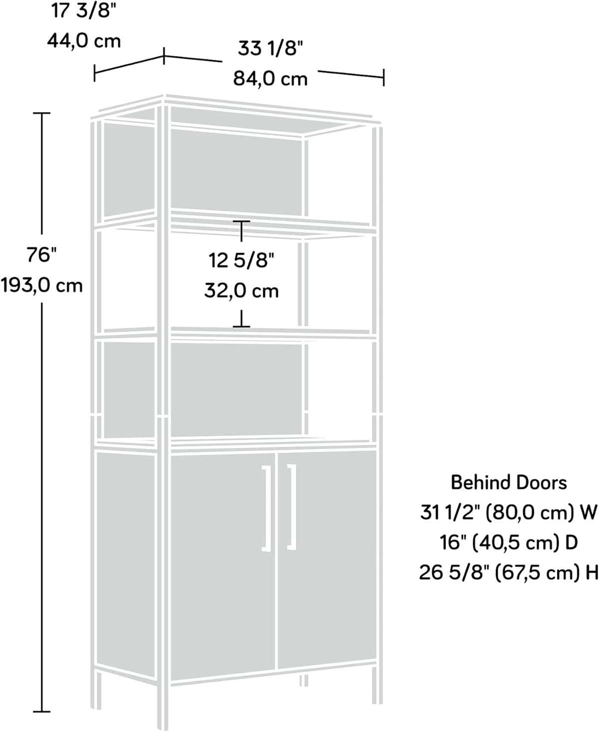 Bookcase with Doors V68118