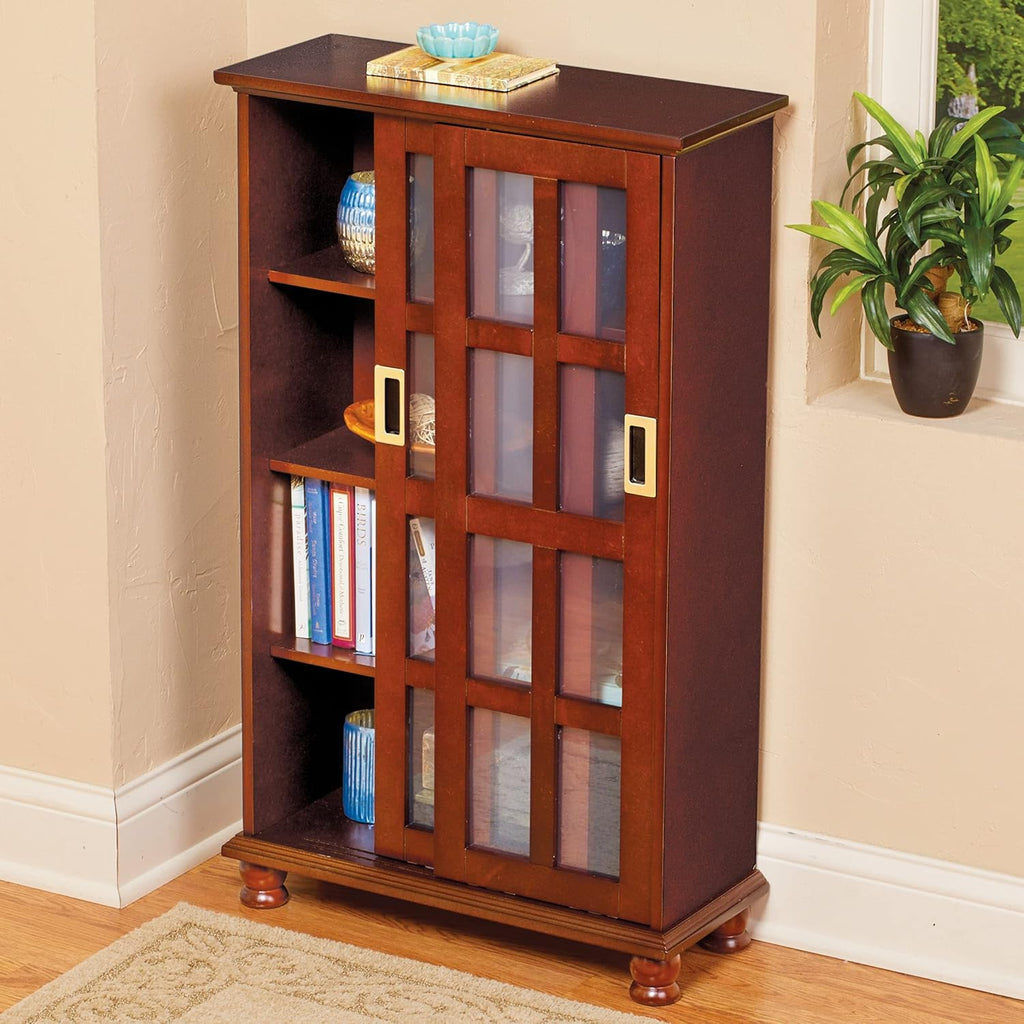 Wood Sliding Door Media Display Cabinet E7543