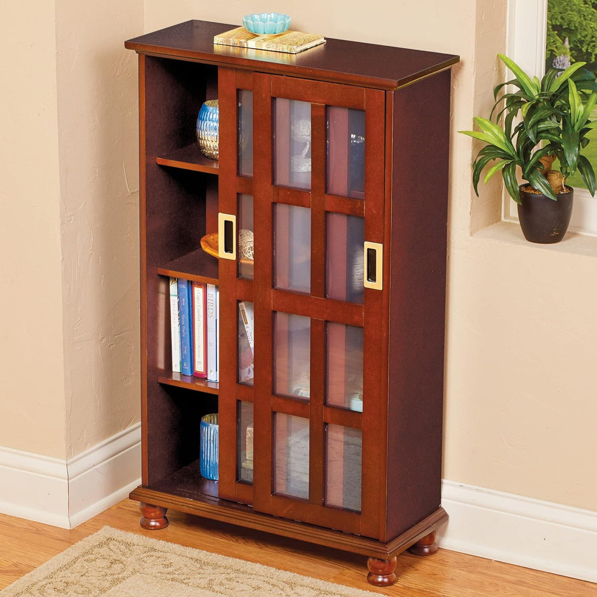 Wood Sliding Door Media Display Cabinet E7543