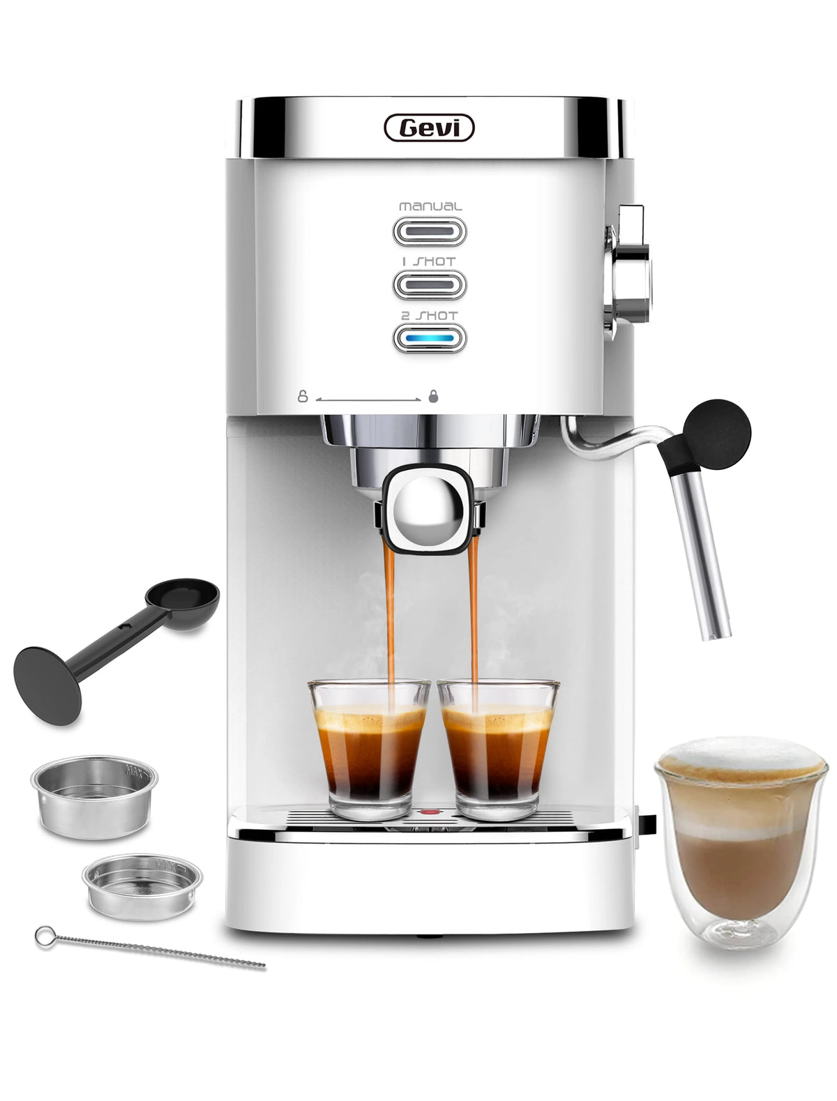20 Bar Espresso Machine with Milk Frother Wand R13208