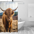 Waterproof Fabric Shower Curtain with 12 Hooks, 60 x 72 Inch K174